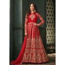 Red Indian Party Wear Asian Anarkali Wedding Bridal Dress