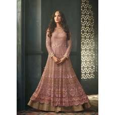 Rose Indian Party Wear Asian Anarkali Wedding Bridal Dress
