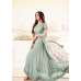 Sky Blue High Low Dress Indian Designer Anarkali Suit