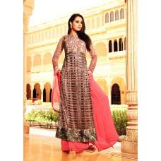 35004 MAROON MOHINI GLAMOUR PARTY WEAR SEMI STITCHED SUIT