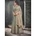 SILVER GREEN INDIAN PAKISTANI WEDDING WEAR GOWN 