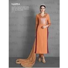 Orange Pakistani Designer Formal Straight Curt Suit