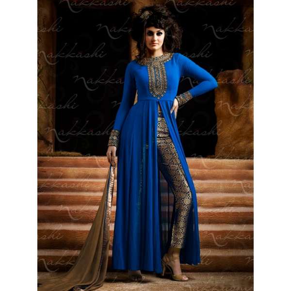 Blue Authentic Indian Designer Party Wear Suit