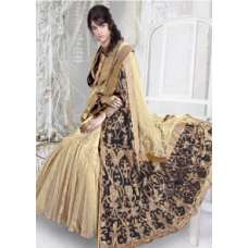 SAINX 12003-A  Z PLUS GOLD AND BLACK COLOUR LEHENGA DRESS