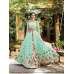 Floral Indian Gown Front Slit Party Dress 
