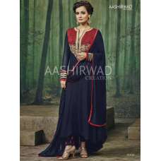 BLUE INDIAN DESIGNER ANARKALI SALWAR SUIT
