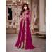 PINK BURGUNDY PAKISTANI DESIGNER SLIT STYLE ANARKALI SUIT 
