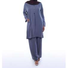 Blue Smart Ladies Co-Ord Outfit Set 