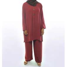 Maroon Stylish Women's Co-Ord Dress Set