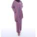 Mauve Plain Ladies Co-Ord Dress