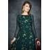 Ultramarine Green Floral Printed Frock & Churidar Suit