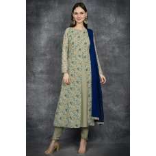 Beige Front Slit Readymade Salwar Kameez