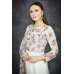 Floral Printed Dress White Anarkali Readymade