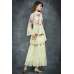 Cream & Maroon Elegant New Pakistani Designer Sharara Suit