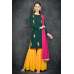 Dark Green & Saffron Yellow Punjabi Gharara Suit 