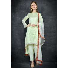 Cream & Maroon Readymade Eid Salwar Suit