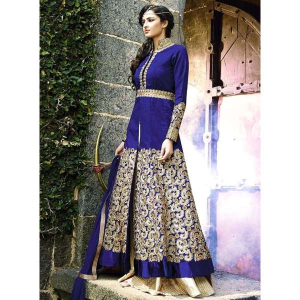 7106 BLUE AAFREEN DESIGNER LEHENGA STYLE ANARKALI SUIT