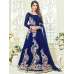 Blue Floral Party Long Dress Anarkali Suit