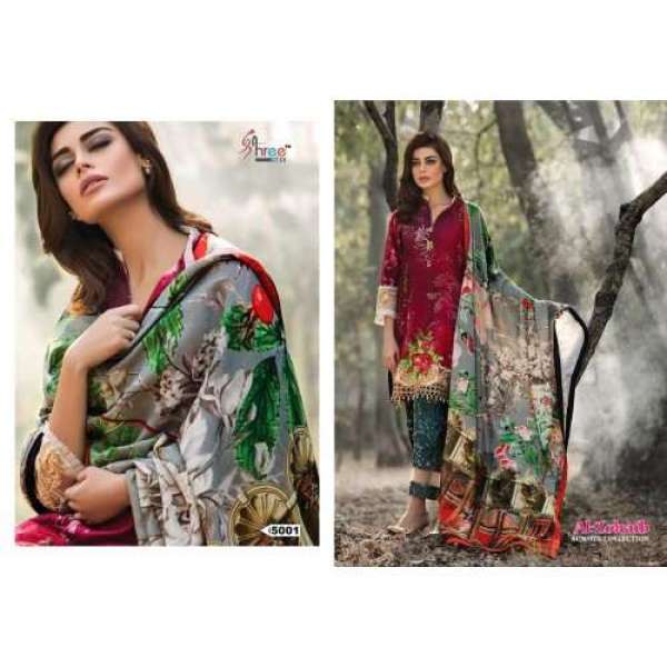 5001 ALI ZOHAIB GLAZED COTTON SALWAR KAMEEZ SUIT 