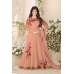 Orange Indian Anarkali Gown 