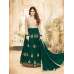 Zareen Kahn Beige and Green Royal Anarkali Wedding Wear Gown