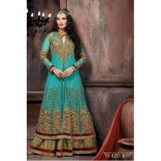 TEAL INDIAN BRIDAL DRESS