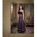 Black Velvet Georgette Suit Front Slit Indian Party Dress 