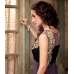 Black Velvet Georgette Suit Front Slit Indian Party Dress 