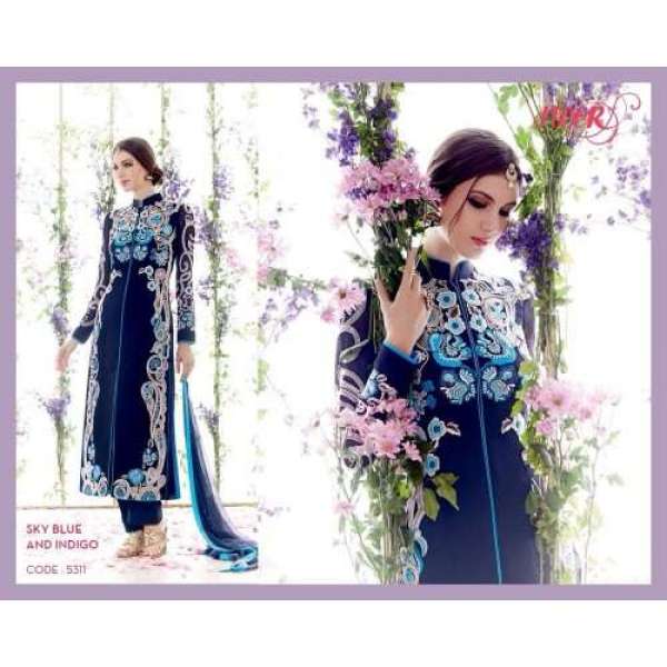 Navy Blue Indian Designer Salwar Suit