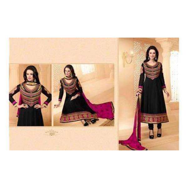 Black Zisa Designer Party Anarkali Suit 