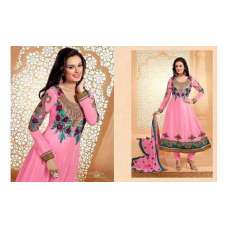 Rose Quartz Pink Zisa Designer Party Anarkali Suit 