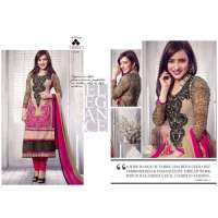 Gold and Pink Neha Sharma Party Wear Salwar Suit