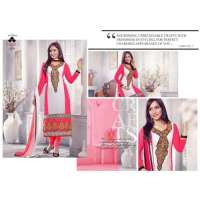 White and Pink NEHA SHARMA TAJIMA 3 PARTY WEAR GEORGETTE SALWAR SUIT