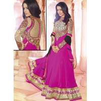 Pink AAFREEN PARTY WEAR GEORGETTE ANARKALI LONG DRESS