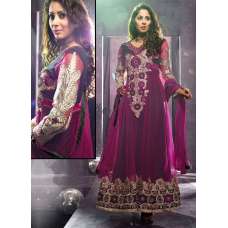 Purple Superb Sara Embroidered Georgette & Net Anarkali Suit