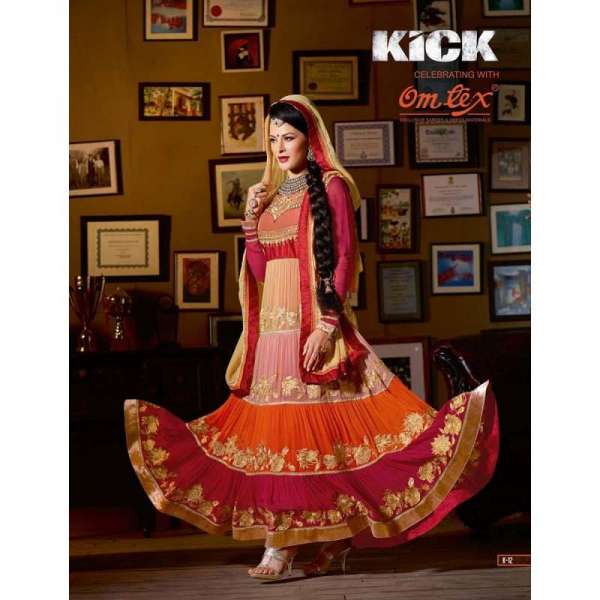 Light Pink Jacqueline Fernandez KICK Anarakali Dress