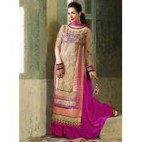 Malaika Arora Khan Glossy Show Stopper Peach Party wear