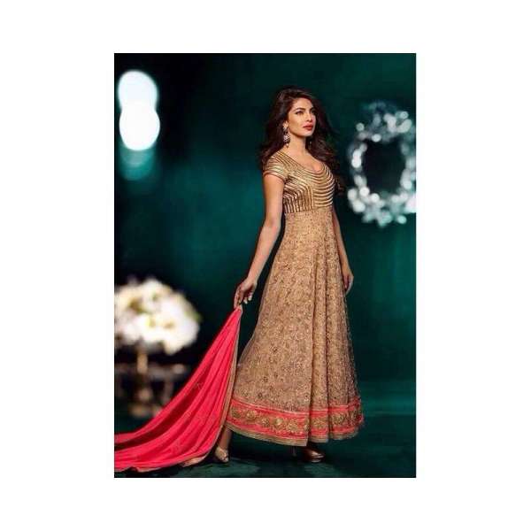 Gold Priyanka Chopra HEROINE Designer Dress