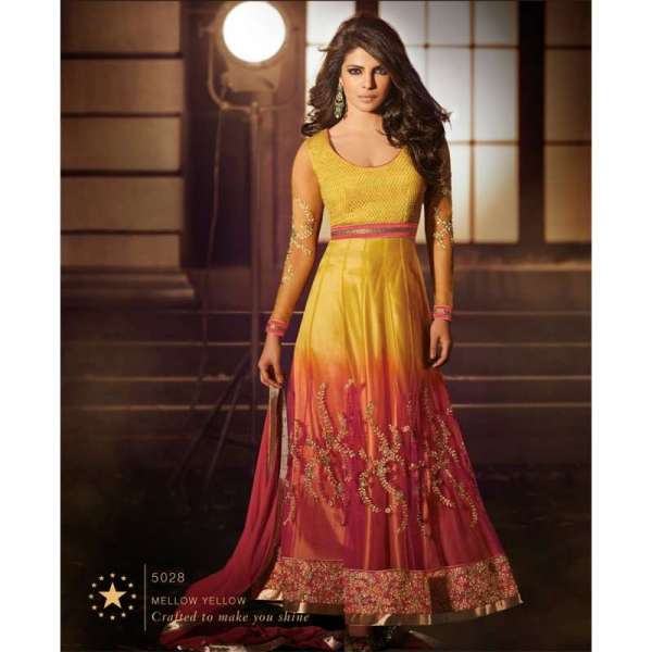 Yellow Priyanka Chopra HEROINE Designer Dress