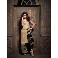 Golden and Black DEBONAIR WITH MASKEEN WEDDING WEAR DESIGNER DRESS
