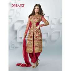 Red DREAMZ VOL-4 WEDDING WEAR SHALWAR KAMEEZ 