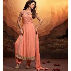 MSH180 Peach Echo MASKEEN BY MAISHA GEORGETTE SALWAR SUIT