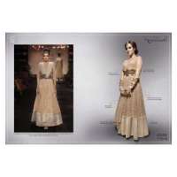 Beige Asian Indian Wedding Gown