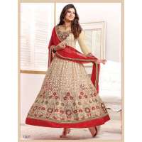 Golden Red SAINX-BEAUTY HOT WEDDING WEAR HEAVY EMBROIDERED DRESS