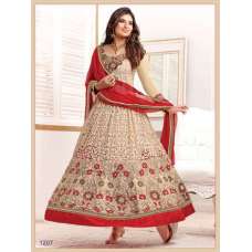 Golden Red SAINX-BEAUTY HOT WEDDING WEAR HEAVY EMBROIDERED DRESS