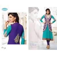 Purple and Green Kriti Sanon Jacket Dress Indian Party Wear
