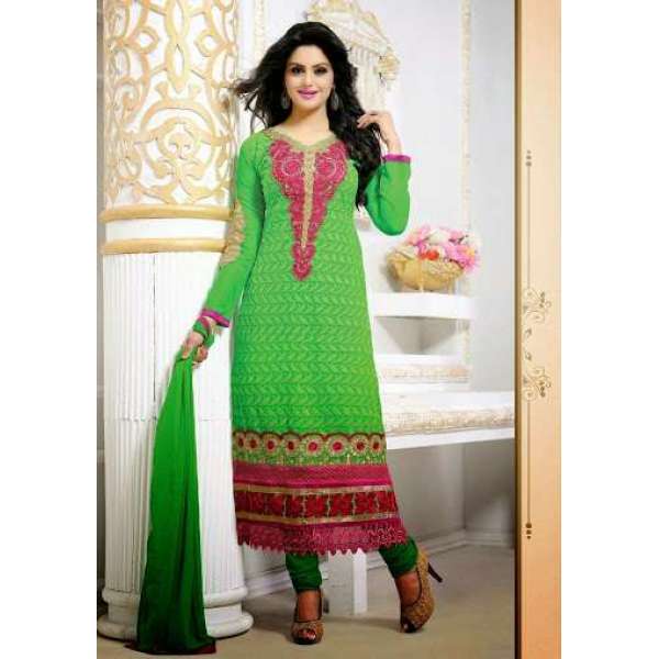 Green Tamanna 2 Georgette Long Length Salwar Kameez