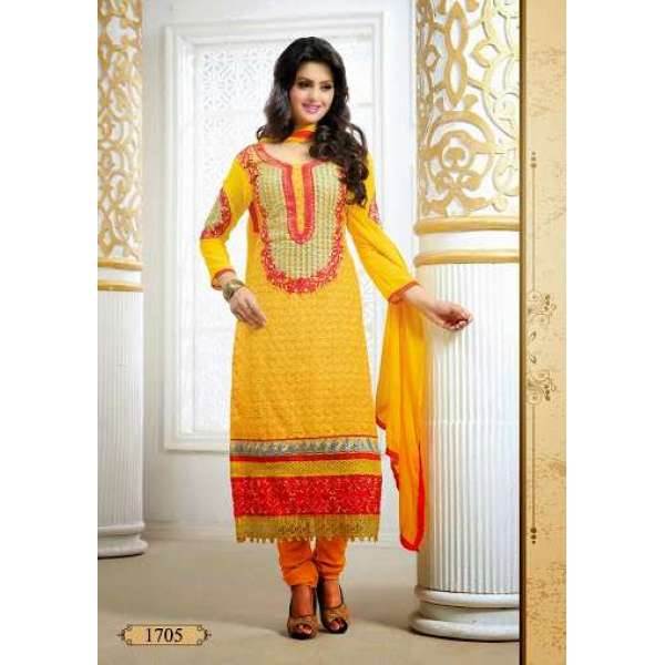 Yellow Tamanna 2 Georgette Long Length Salwar Kameez
