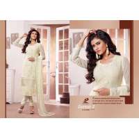 White ZEENAT 2 CASUAL WEAR CHIFFON SALWAR SUIT