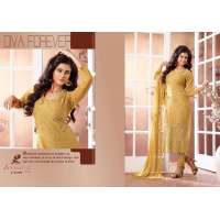 Yellow ZEENAT 2 CASUAL WEAR CHIFFON SALWAR SUIT